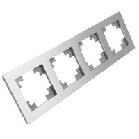 Рамка на 4 поста Катрин (серебро, Strong) / Stekker MFR00-7004-03
