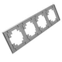 Рамка на 4 поста Катрин (серебро, Strong) / Stekker MFR00-7004-03