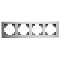 Рамка на 4 поста Катрин (серебро, Strong) / Stekker MFR00-7004-03