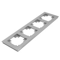 Рамка на 4 поста Катрин (серебро, Strong) / Stekker MFR00-7004-03