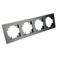 Рамка на 4 поста Катрин (черный, Strong) / Stekker MFR00-7004-05