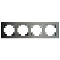 Рамка на 4 поста Катрин (черный, Strong) / Stekker MFR00-7004-05