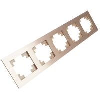 Рамка на 5 постов Катрин (шампань, Strong) / Stekker MFR00-7005-02