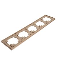 Рамка на 5 постов Катрин (шампань, Strong) / Stekker MFR00-7005-02