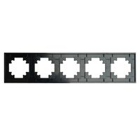 Рамка на 5 постов Катрин (черный, Strong) / Stekker MFR00-7005-05