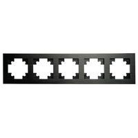 Рамка на 5 постов Катрин (черный, Strong) / Stekker MFR00-7005-05