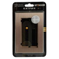Рамка для двойной розетки Катрин (шампань, Strong) / Stekker MFR00-7012-02