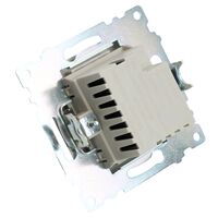 Розетка USB тип A+C Катрин (серебро) / Stekker GLS10-7116-03