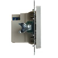 Розетка USB тип A+C Катрин (серебро) / Stekker GLS10-7116-03