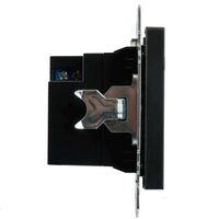 Розетка USB тип A+C Катрин (черный) / Stekker GLS10-7116-05