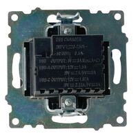 Розетка USB тип A+C Катрин (черный) / Stekker GLS10-7116-05