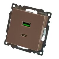 Розетка USB тип A+C Катрин (шампань) / Stekker GLS10-7116-02
