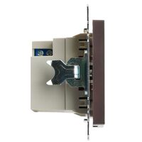 Розетка USB тип A+C Катрин (шоколад) / Stekker GLS10-7116-04