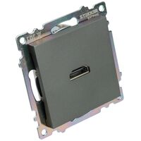 Розетка HDMI Катрин (графит) / Stekker GLS00-7118-06