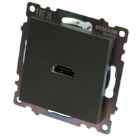 Розетка HDMI Катрин (графит) / Stekker GLS00-7118-06