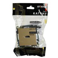 Розетка HDMI Катрин (золото) / Stekker GLS00-7118-08