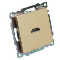 Розетка HDMI Катрин (золото) / Stekker GLS00-7118-08