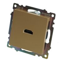 Розетка HDMI Катрин (золото) / Stekker GLS00-7118-08