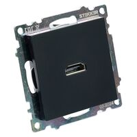 Розетка HDMI Катрин (черный) / Stekker GLS00-7118-05