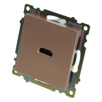 Розетка HDMI Катрин (шампань) / Stekker GLS00-7118-02