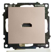 Розетка HDMI Катрин (шампань) / Stekker GLS00-7118-02