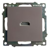 Розетка HDMI Катрин (шоколад) / Stekker GLS00-7118-04