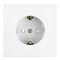 Розетка с заземлением и защитной шторкой Мия (белая магнолия) / Stekker RST16-3110-01