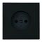 Розетка без заземления с защитными шторками (черный бархат) / Stekker RST16-3109-05