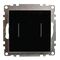Сенсорный выключатель двухклавишный Катрин (черный) / STEKKER GLS2-7204-05