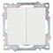 Выключатель двухклавишный Катрин (белый) / Stekker GLS10-7104-01