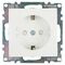Розетка с заземлением и защитными шторками Катрин (белый) / Stekker GLS16-7110-01