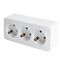Розетка тройная с заземлением София (белый) / Stekker MST16-13-01