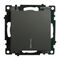 Выключатель одноклавишный с подсветкой Катрин (графит) / Stekker GLS10-7101-06