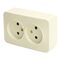Розетка двойная без заземления София (слоновая кость) / Stekker MST10-12-04