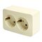 Розетка двойная с заземлением София (слоновая кость) / Stekker MST16-12-04