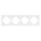 Рамка на 4 поста Катрин (белый, Glance) / Stekker GFR00-7004-01
