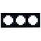 Рамка на 3 поста Катрин (черный, Glance) / Stekker GFR00-7003-05