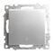 Переключатель одноклавишный Катрин (серебро) / Stekker GLS10-7105-03