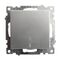 Выключатель одноклавишный с подсветкой Катрин (серебро) / Stekker GLS10-7101-03