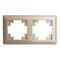 Рамка на 2 поста Катрин (шампань, Light) / Stekker PFR00-7002-02