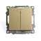 Выключатель двухклавишный Катрин (золото) / Stekker GLS10-7104-08