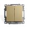 Переключатель двухклавишный Катрин (золото) / Stekker GLS10-7107-08