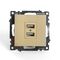 Розетка USB тип A Катрин (золото) / Stekker GLS10-7115-08