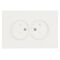 Розетка двойная без заземления с защитными шторками Эмили (белый фарфор) / Stekker RST16-5116-01