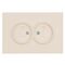 Розетка двойная без заземления с защитными шторками Эмили (кашемир) / Stekker RST16-5116-08