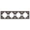 Рамка на 4 поста Эмили (антрацит) / Stekker PFR00-5004-09