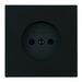 Розетка без заземления с защитными шторками (черный бархат) / Stekker RST16-3109-05