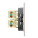Розетка RJ-45 двойная Мия (пудровый жемчуг) / Stekker RST00-3111-08