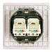 Розетка RJ-45 двойная Мия (пудровый жемчуг) / Stekker RST00-3111-08