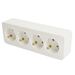 Розетка на 4 гнезда с заземлением София (белый) / Stekker MST16-14-01